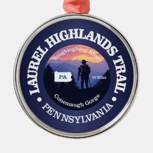 Laurel Highlands Trail (rd2) Ornament Aus Metall