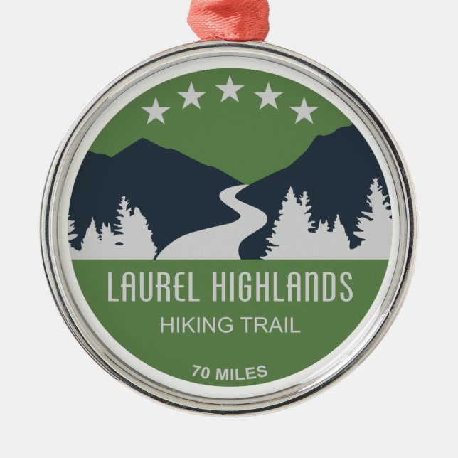 Laurel Highlands Wanderweg Ornament Aus Metall (Vorne)