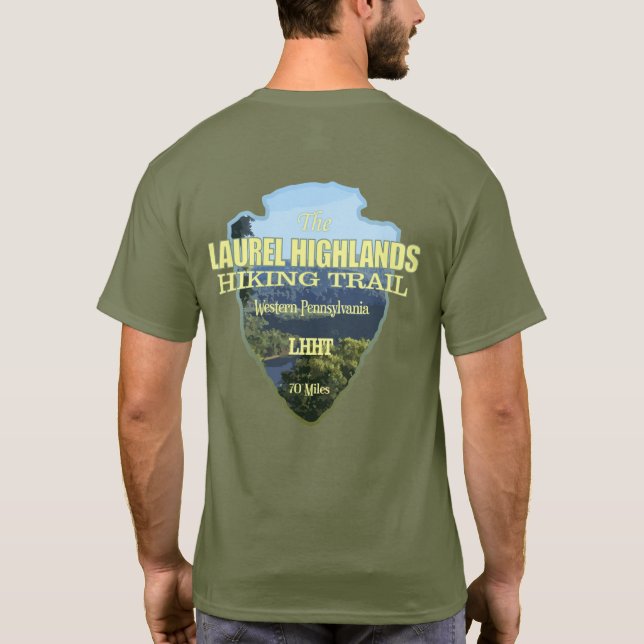 Laurel Highlands Wanderweg (Pfeilspitzen) T-Shirt (Rückseite)