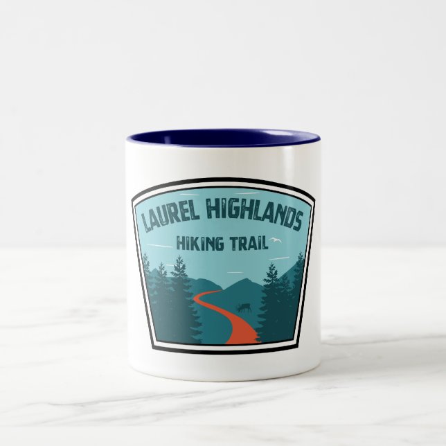 Laurel Highlands Wanderweg Zweifarbige Tasse (Mittel)