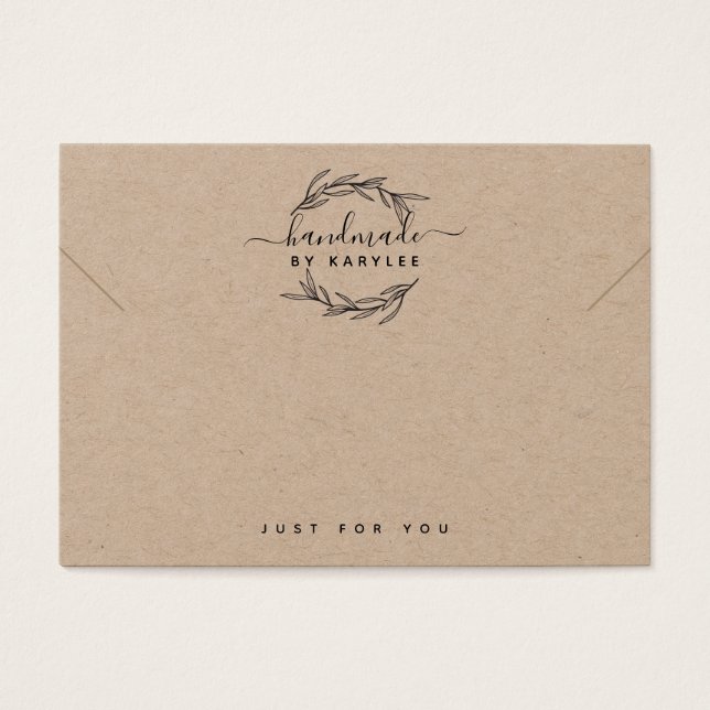 Laurel Leaf Necklace Bracelet Display Card (Vorderseite)