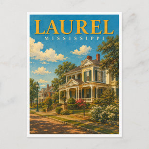 Laurel Mississippi Historic District GeoSaga Postkarte