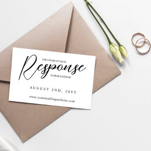 Laurel Monogram Bevorzugung von Response UAWG Onli RSVP Karte