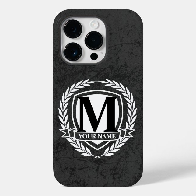 Laurel Monogram Design Case-Mate iPhone Case (Rückseite)