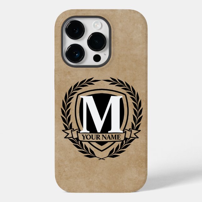 Laurel Monogram Design Case-Mate iPhone Case (Rückseite)