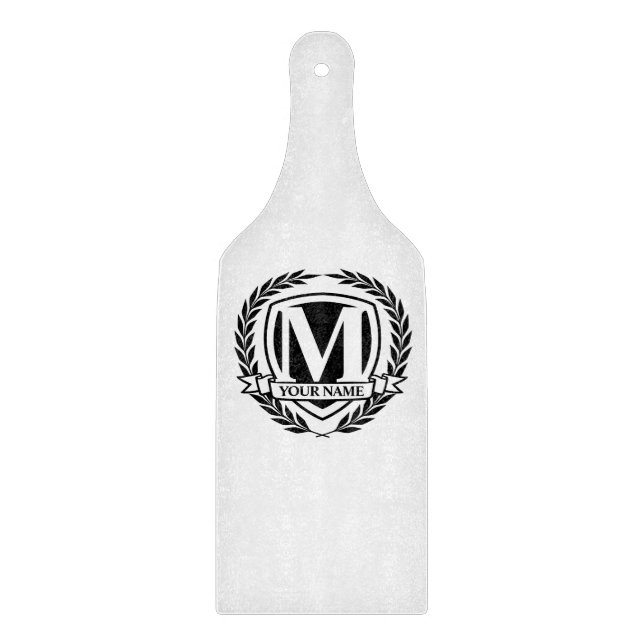 Laurel Monogram Design Cutting Board Schneidebrett (Vorderseite)