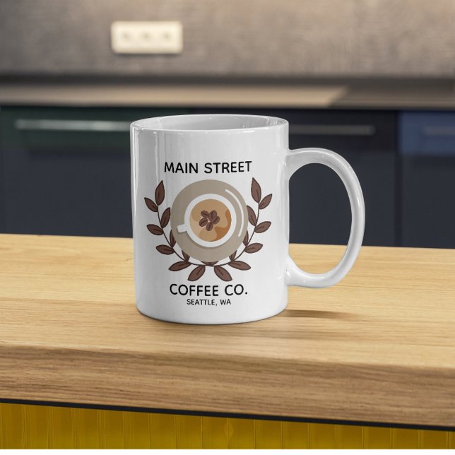 Laurel und Coffee Cup Kleinunternehmen Kaffeetasse (Von Creator hochgeladen)