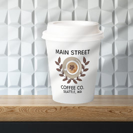 Laurel und Coffee Cup Kleinunternehmen Pappbecher