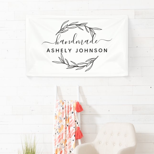 Laurel Verlasse Greenery Personalisiert Banner (Insitu)