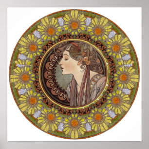 Laurel von Alphonse Mucha Poster