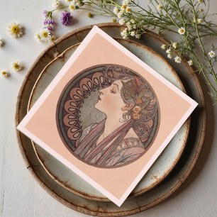Laurel von Alphonse Mucha Serviette