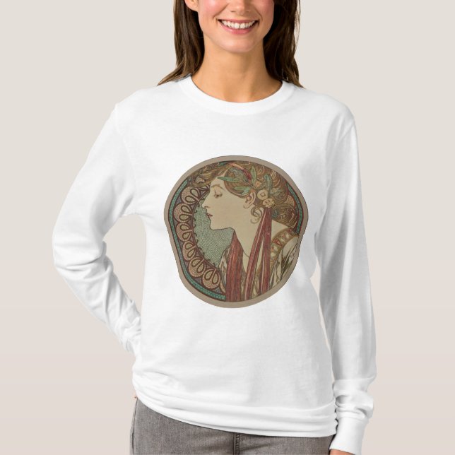 Laurel von Alphonse Mucha T-Shirt (Vorderseite)