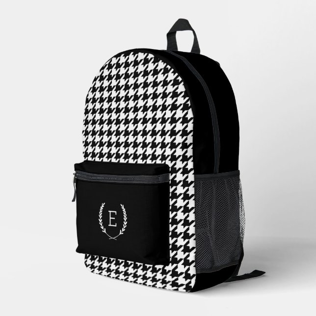 Laurel Wappen Monogram Bedruckter Rucksack (Rückseitige Ecke Rechts)