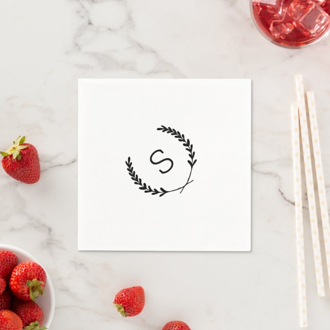 Laurel Wappen Wedgram Napkins Serviette (Beispiel)