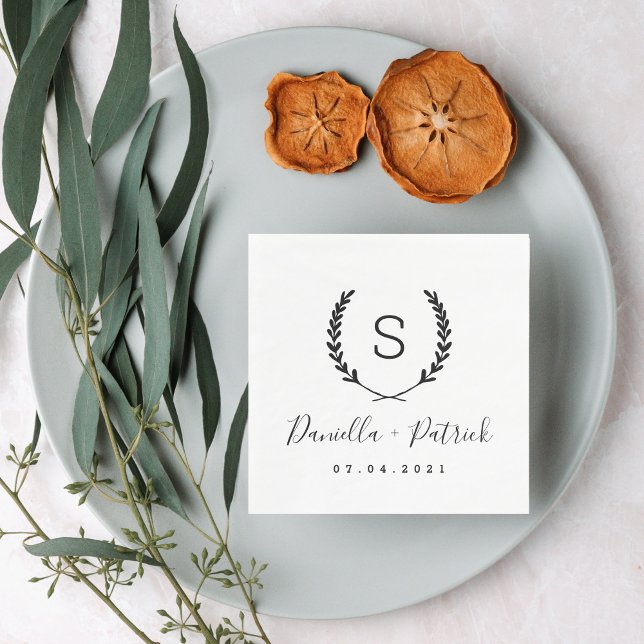 Laurel Wappen Wedgram Napkins Serviette (Von Creator hochgeladen)