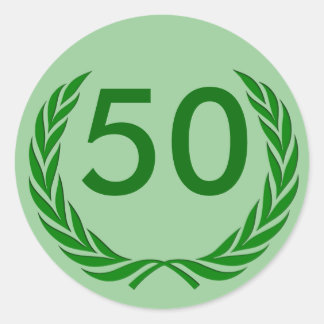 Laurel Wealth Runder Aufkleber