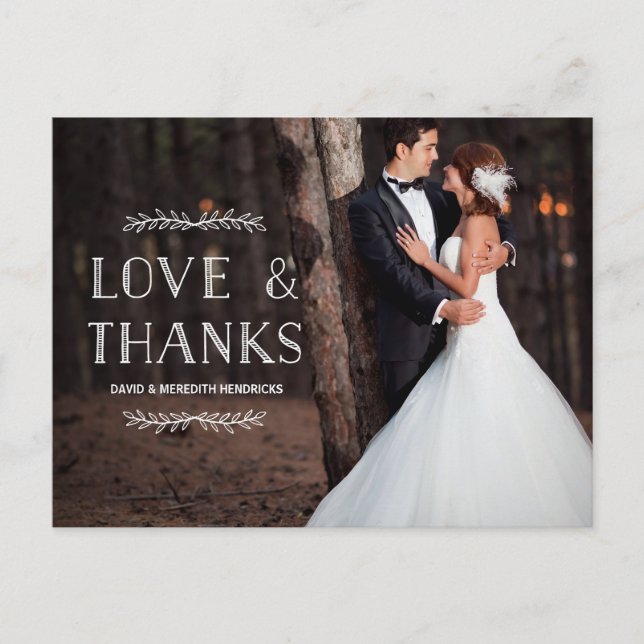 Laurel Whimsy | Foto Vielen Dank Postkarte (Vorderseite)