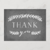 Laurel White Flat Danke Post Card Chalkboard