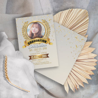 Laurel Wreath Abschluss Foto ID833 Einladung