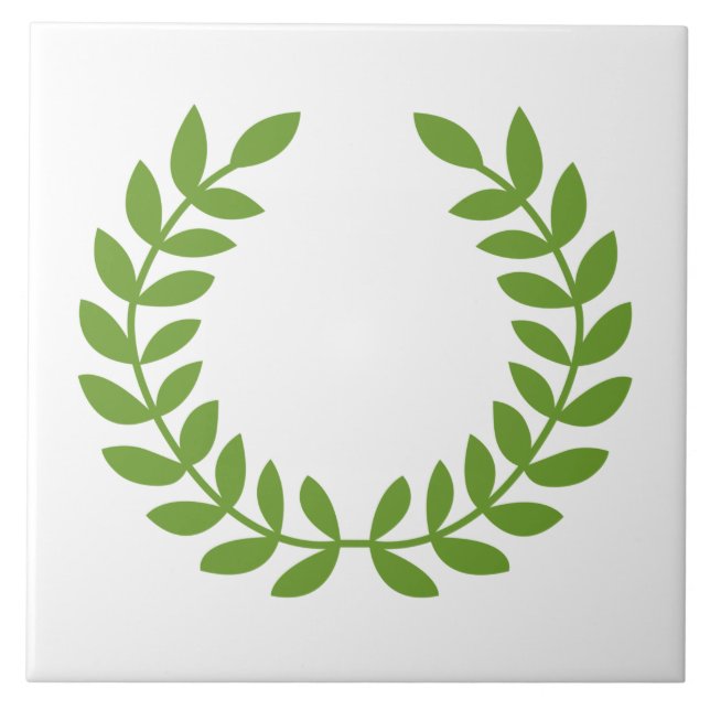 Laurel Wreath (altgriechisches Symbol) Fliese (Vorderseite)