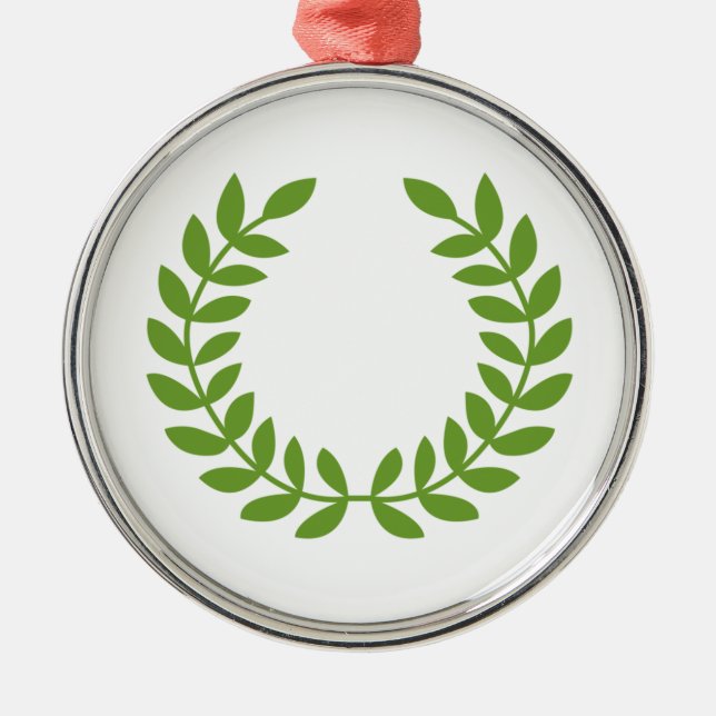 Laurel Wreath (altgriechisches Symbol) Ornament Aus Metall (Vorne)