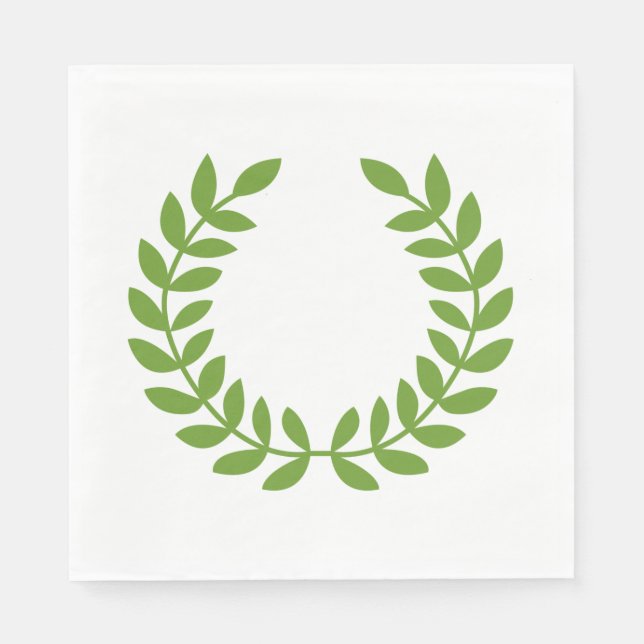 Laurel Wreath (altgriechisches Symbol) Serviette (Vorderseite)