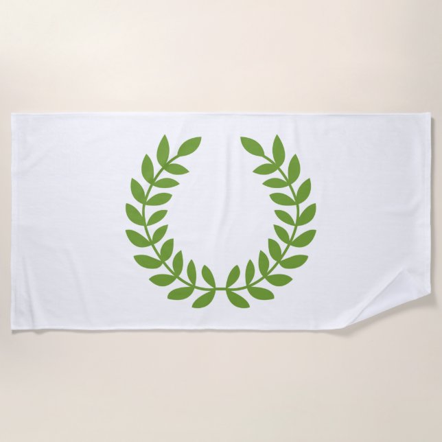 Laurel Wreath (altgriechisches Symbol) Strandtuch (Vorderseite)