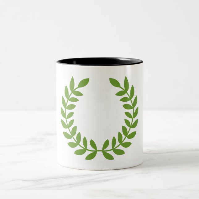 Laurel Wreath (altgriechisches Symbol) Zweifarbige Tasse (Mittel)