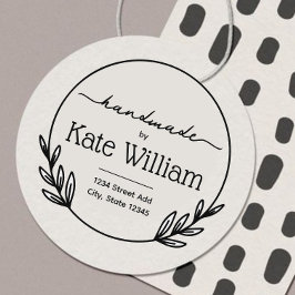 Laurel Wreath handgefertigte Rücksendeadresse Brie Gummistempel
