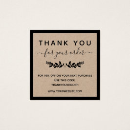 Laurel Wreath Kraft Paper Danke für die Bestellung