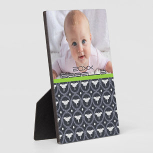 Laurel Wreath & Luna Moth Plaque Fotoplatte