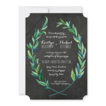 Laurel Wreath Olive Leaf Branch Chalkboard Modern