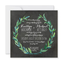 Laurel Wreath Olive Leaf Zweigstelle Chalkboard Sq