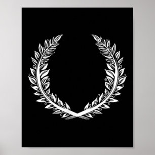 Laurel Wreath Tattoo Art für Gewinner beim Award Poster