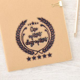 Laurel Wreath US Flagge Patriot Zitat Aufkleber