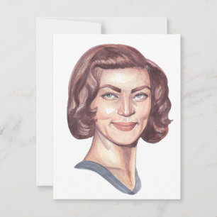 Lauren Bacall Portrait Feiertagskarte