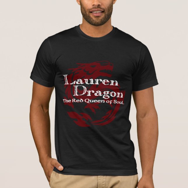 Lauren Drache-Schwarz-Logo-T-Shirt T-Shirt (Vorderseite)