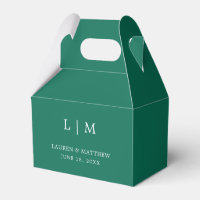 Lauren Emerald Green Monogram Elegant Wedding