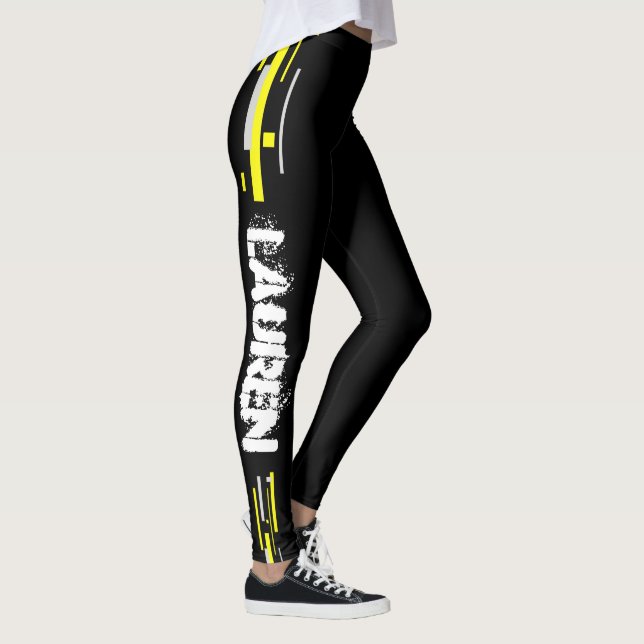 Lauren Fügen Sie Ihren Namen Abstrakt Art Leggings (Rechts)
