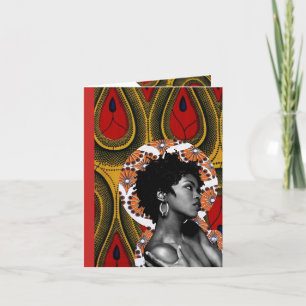 Lauren Hill African Fabric Greetings Card Karte