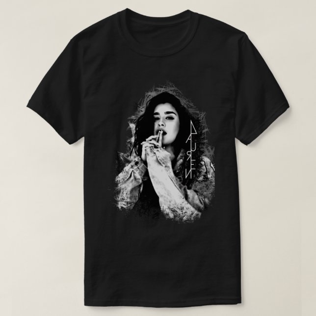 Lauren Jauregui Schwarzweiß-Logo Classic T-Shi T-Shirt (Design vorne)