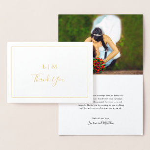 Lauren Monogram Elegant Wedding Folienkarte