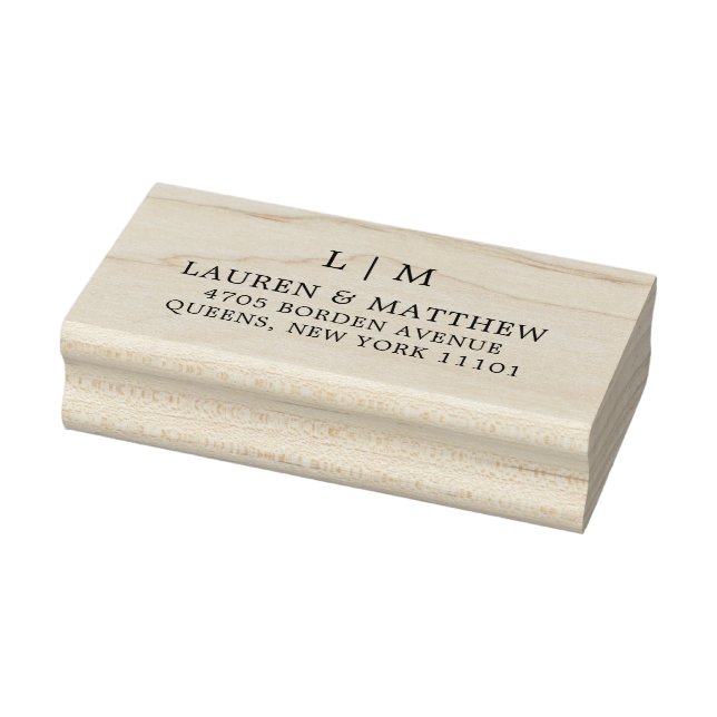 Lauren Monogram Elegant Wedding Gummistempel (Stempel)