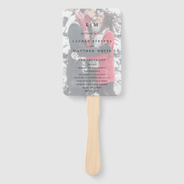 Lauren Monogram Foto Elegant Wedding Fächer