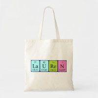 Lauren Namen-Taschentasche periodischer Tabelle