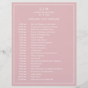 Lauren Pink Monogram Elegant Wedding