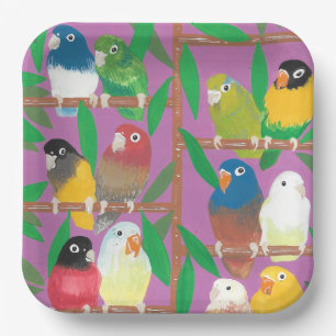 Lauren Rosenberg Original Parakeet 9 m² Pappteller