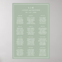 Lauren Sage Green Monogram Elegant Wedding