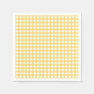 Lauren Yellow Gingham Paper Napkin Serviette