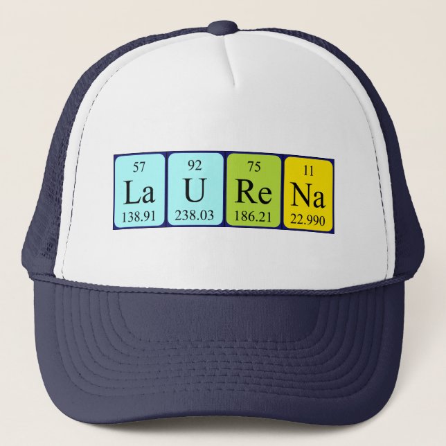 Laurena Periodic Table name hat Truckerkappe (Vorderseite)